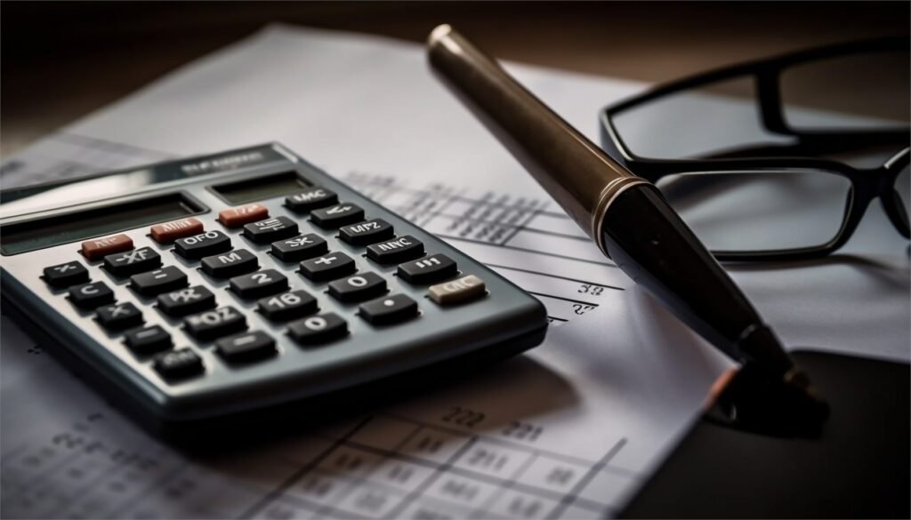 Financial model and forecasts open on a laptop during a client review